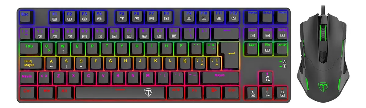 Combo Teclado+Mouse T-Dagger Advance Force 2En1 Black T-Tgs005-Lit