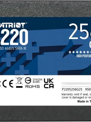 SSD SATA Patriot P220 256Gb 2.5 Sata3 Ps001662