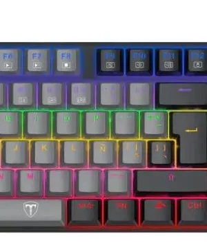 Teclado T-Dagger Naxos Black Red Switch Spanish Rainbow T-Tgk310-Rd