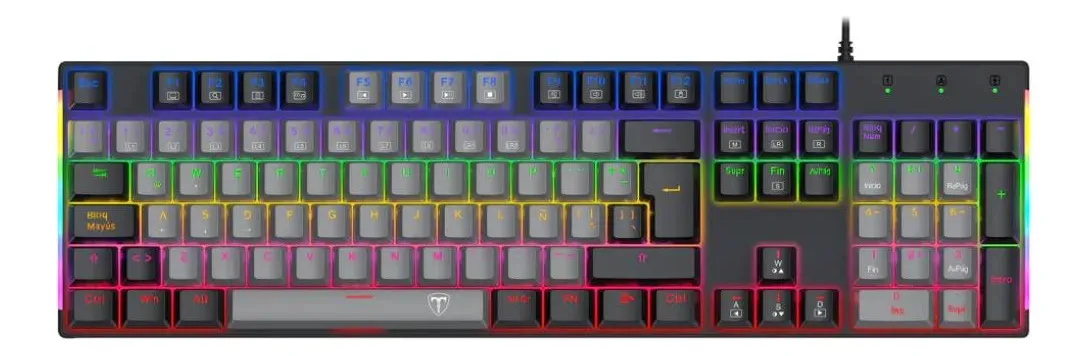 Teclado T-Dagger Naxos T-Tgk310Bg Rainbow Sp