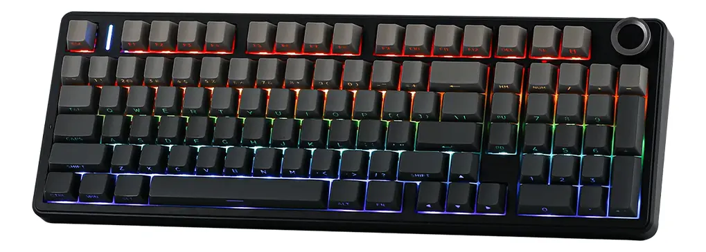 Teclado Mecanico Wireless Aula F99 Pro Black Degrade Rgb