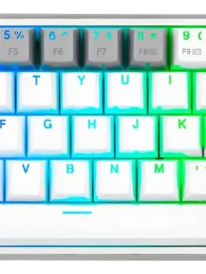 Teclado Redragon Fizz Pro White/Gray Red Switch Spanish Wireless K616-Rgb Wg Sp