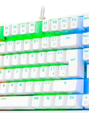 Teclado Redragon Kumara White Red Switch Spanish K552W-Rgb-1R-Sp
