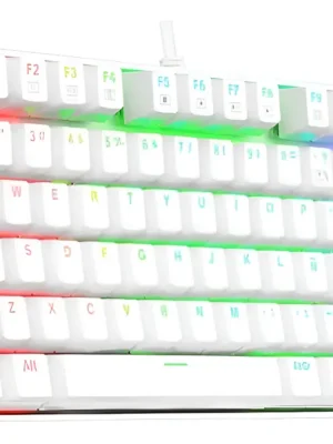 Teclado Redragon Kumara White Red Switch Spanish Rainbow K552W-Kr-Sp