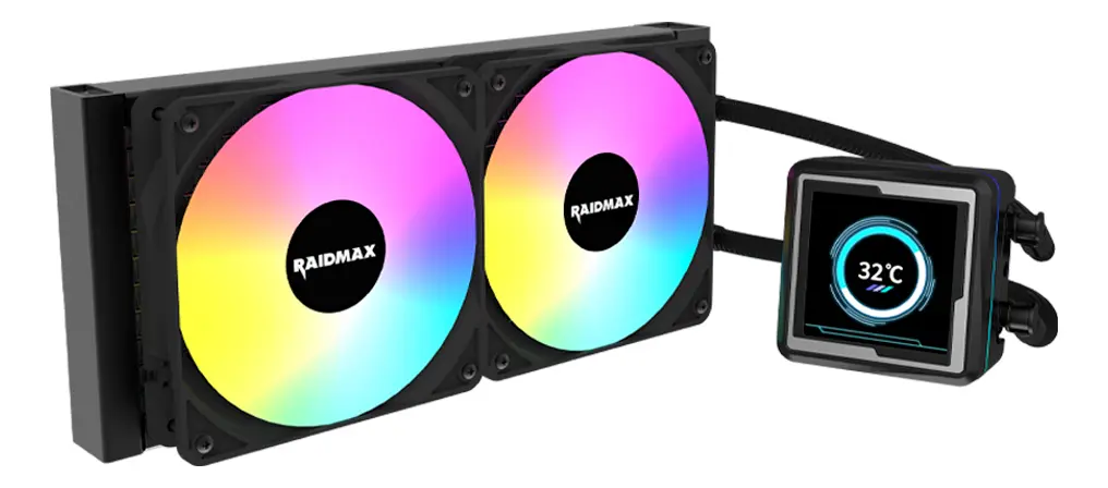Cooler/Fan Raidmax Lm240 Rgb Lcd Display Black