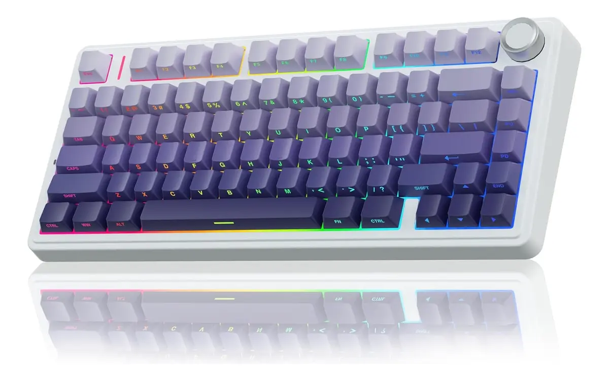 Teclado Mecanico Aula F75 Degrade Violeta