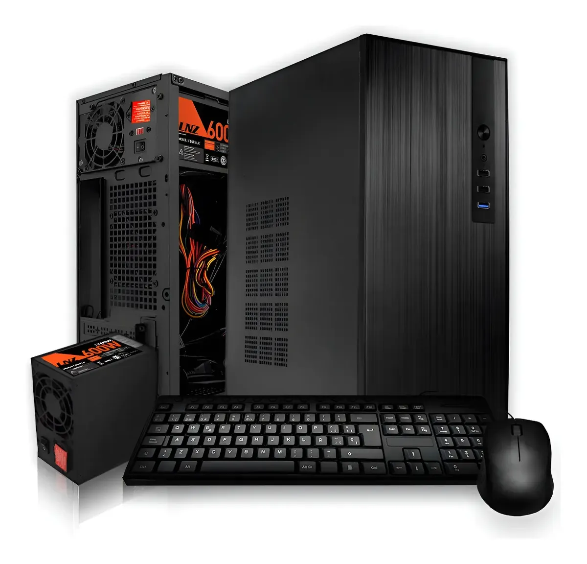 Gabinete Sentey Tm40 C/Fuente 600W + Mouse + Teclado