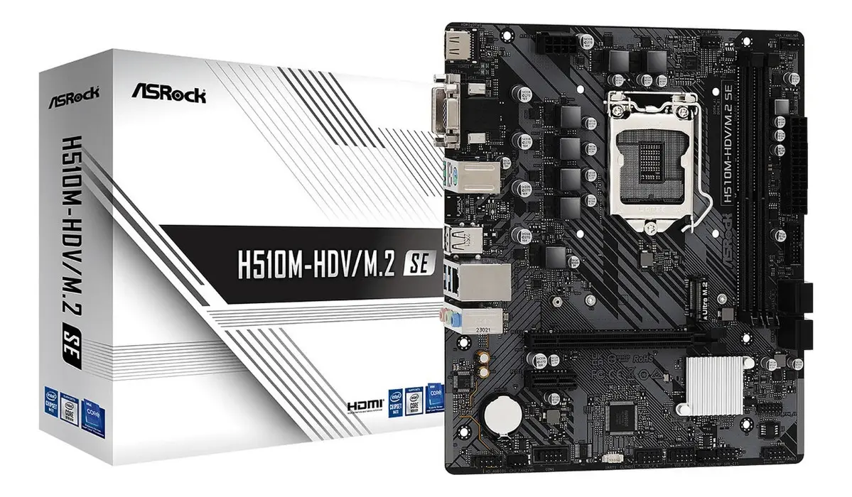 Mother Intel Asrock H510M-Hdv/M.2 Se Intel Lga1200 10Ma./11Ava Gen