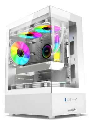Gabinete Sentey H10 Lateral/Frente Transparente White