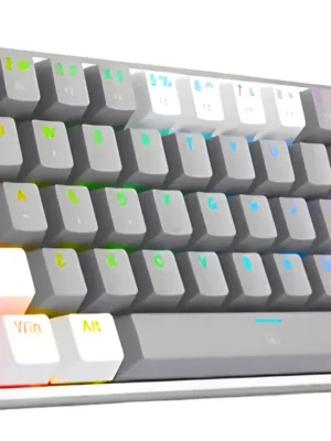 Teclado Redragon Fizz Rgb K617-Rgb Grey/White