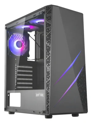 Gabinete Raptor Blaze Force V2 Tg Mid-Tower Rgb Fan X3 W/Button Control (6710)