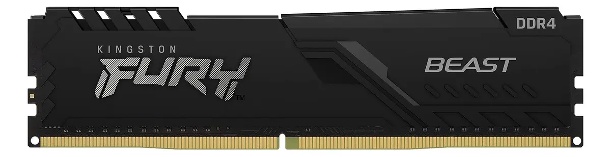 Memoria DDR4 Udimm Kingston Fury Beast 16Gb Ddr4 3200 Mhz Cl16 1.35V Single Negro