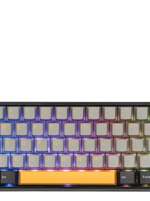 Teclado Mecanico Gamer Aula Win60He Max Dark Grey-Light Grey-Yellow