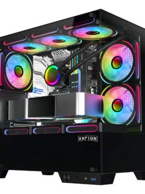 Gabinete Raptor Thunder Strike Tg X2 Mid-Tower Rgb Fan X1 Black