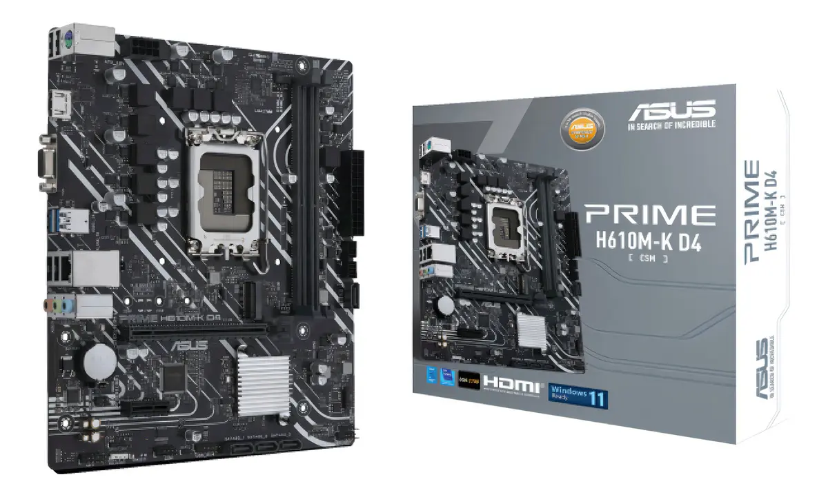 Mother Intel Asus S1700 Prime H610M-K D4 Ddr4 Box M-Atx