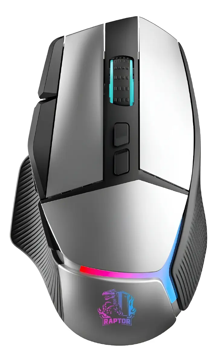 Mouse Raptor Storm Grip Wireless 9 Botones 24000Dpi Retroiluminado C/Software (7411)