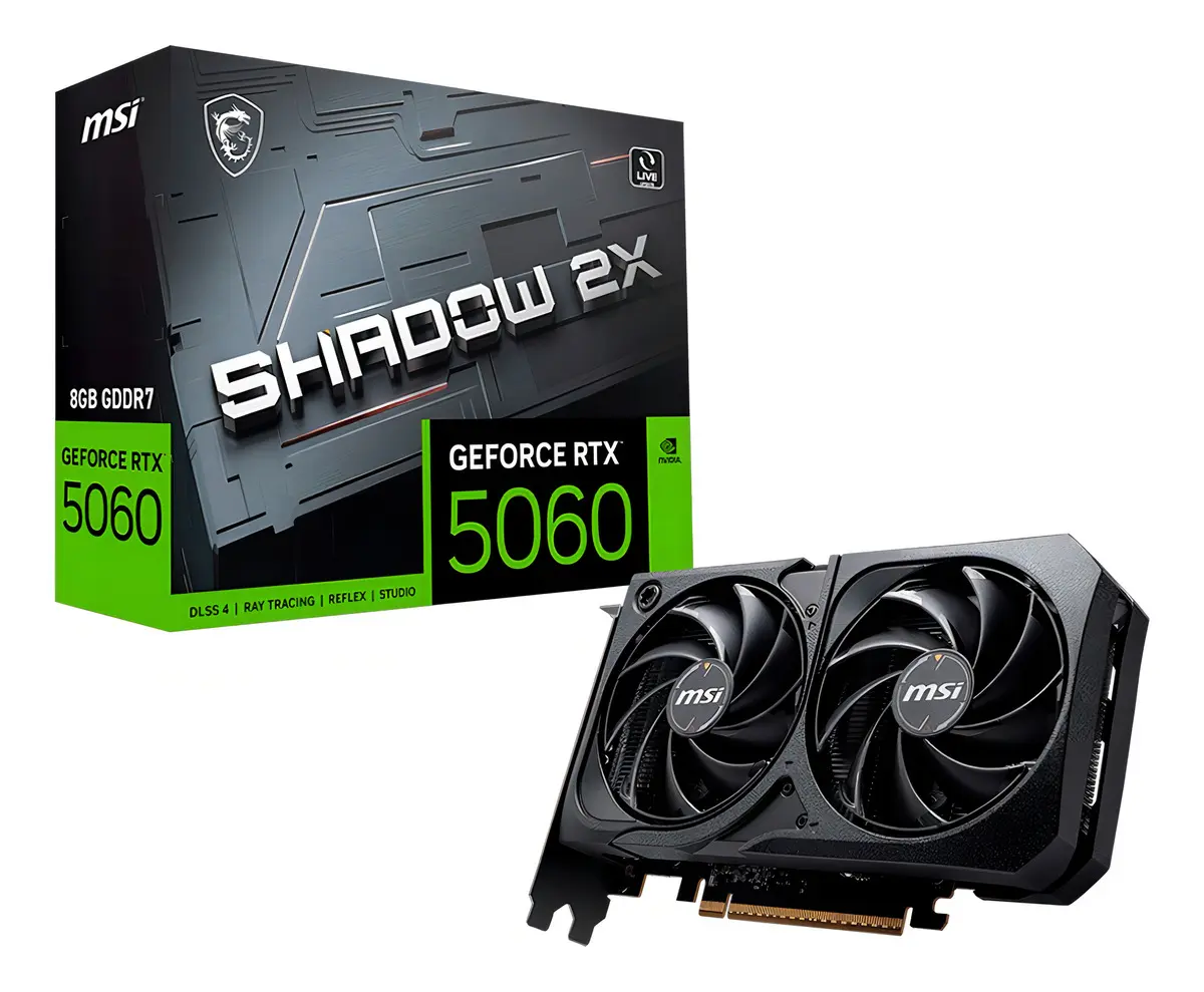 Placa de Video Msi Geforce Rtx 5060 Ti 8G Shadow 2X Plus