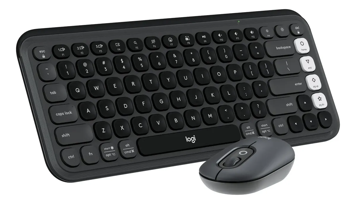 Teclado Tec + Mou Inal Logitech Pop Icon Graphite