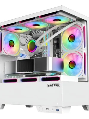 Gabinete Raptor Thunder Strike Tg X2 Mid-Tower Rgb Fan X1 White