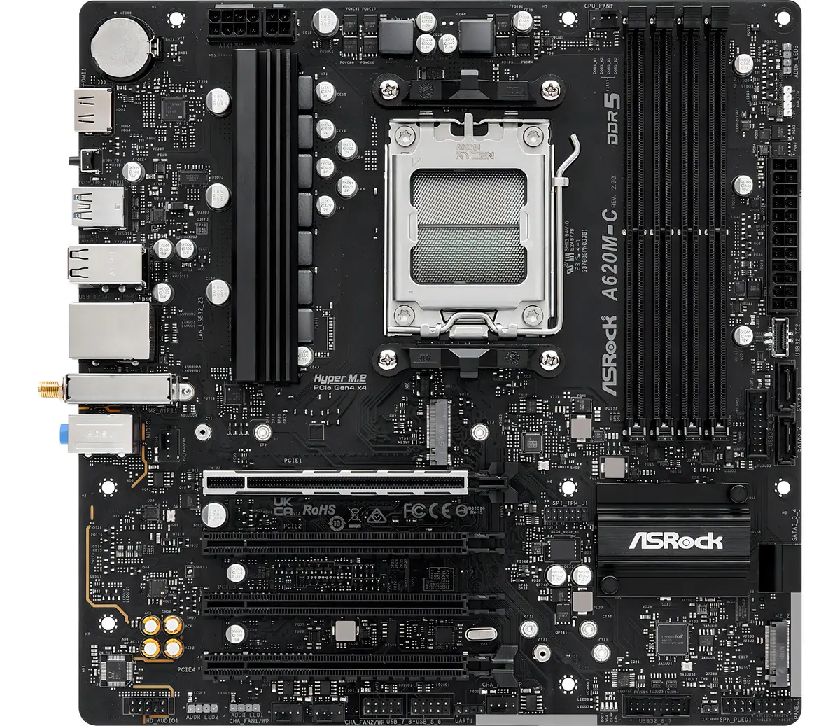 Mother AMD Asrock (Am5) A620M-C R2 Wifi-Ax+Bt (Bulk)