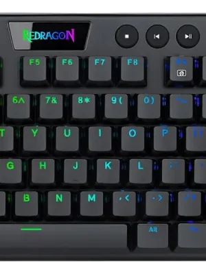 Teclado Redragon Horus Tkl Black Red Switch Spanish Wireless K621-Rgb-Sp Rd
