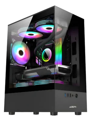 Gabinete Sentey H10 Lateral/Frente Transparente Black