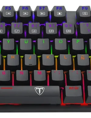 Teclado T-Dagger Bora Black Lite T-Tgk313-Lit Wired Rainbow