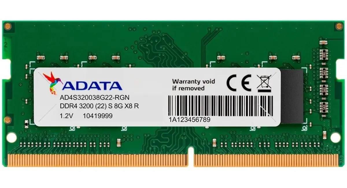 Memoria DDR4 8Gb Ddr4 3200Mhz So-Dimm Adata