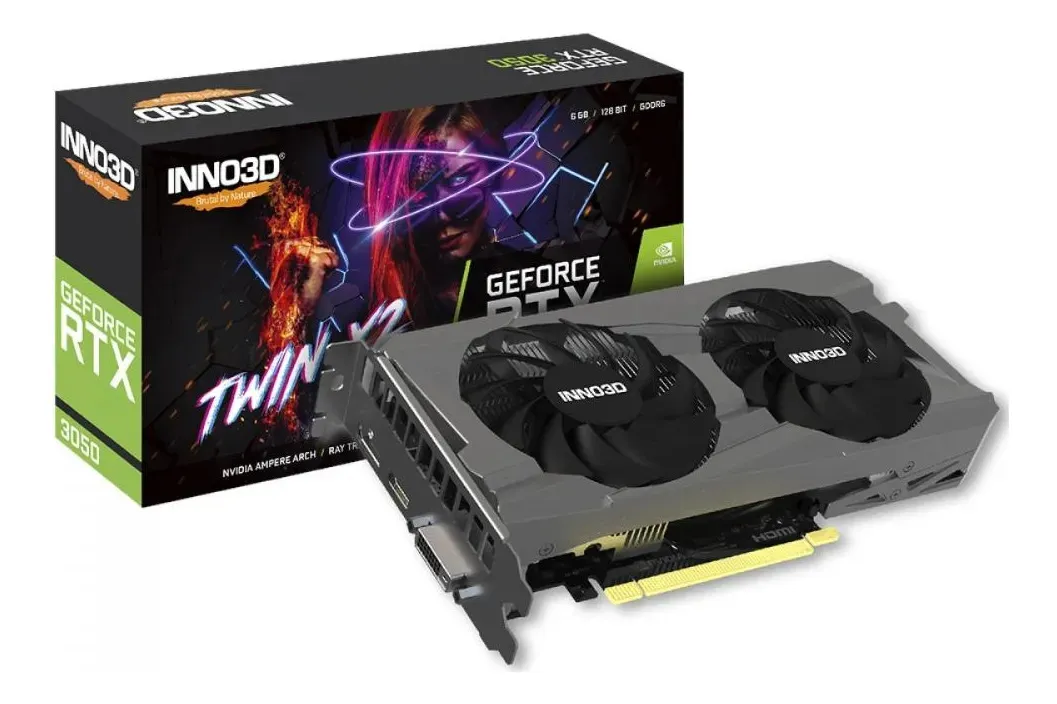 Placa de Video Inno3D Nvidia Geforce Rtx 3050 6Gb Gddr6 Twin X2