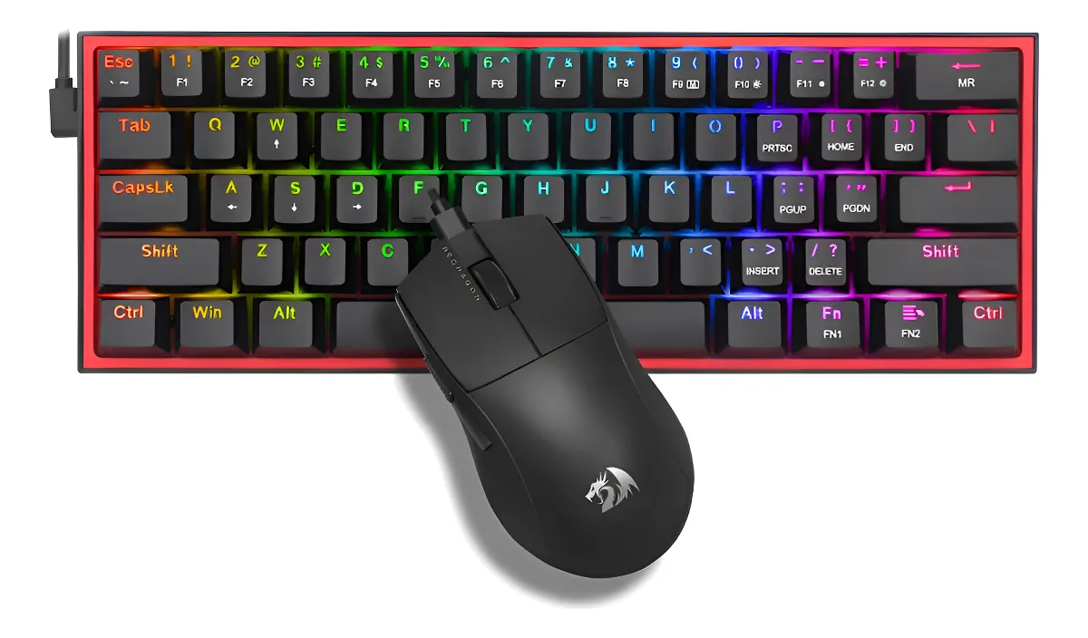 Combo Teclado+Mouse Redragon K617Rgb Sp + M724 Negro - S143