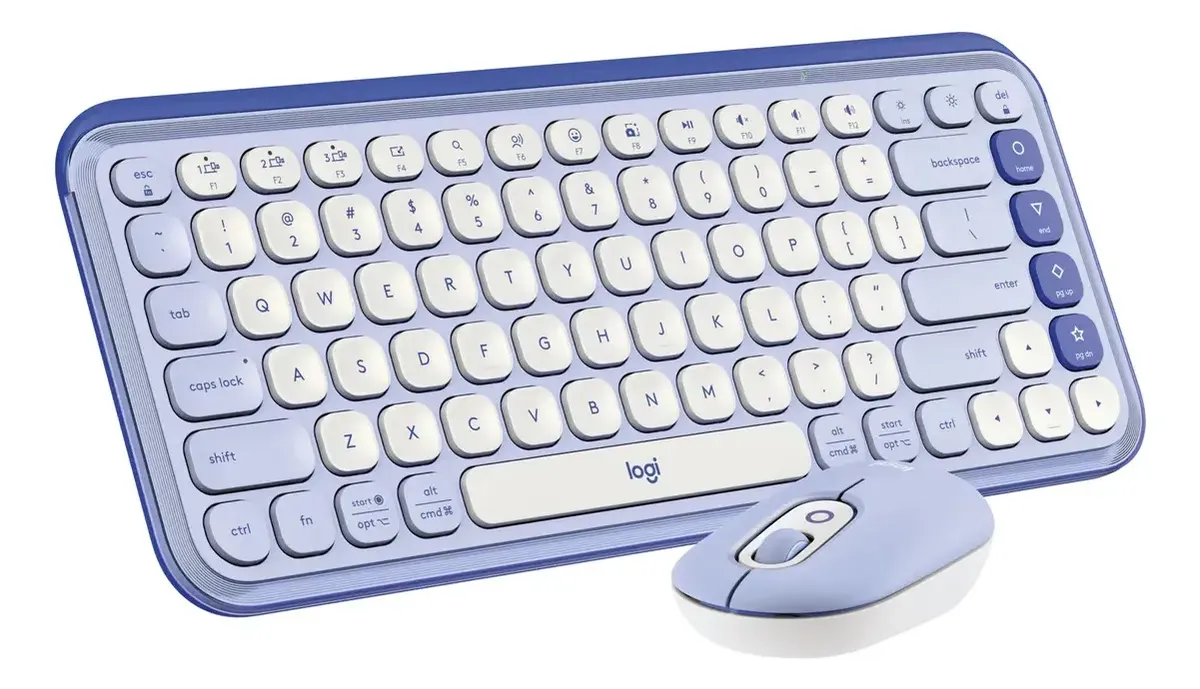 Combo Teclado+Mouse Inalámbrico Logitech Pop Icon Lila