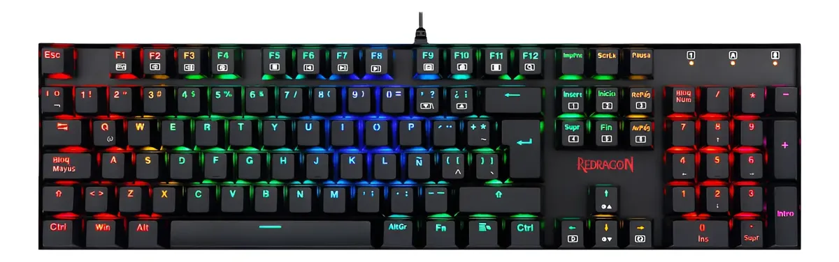Teclado Redragon Mitra Black Red Switch Spanish K551Rgb-1-Sp