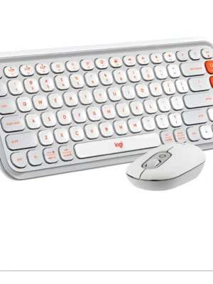 Combo Teclado+Mouse Bluetooth Logitech Pop Icon Blanco Esp Lat